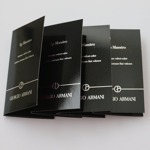 4 Giorgio Armani Lip Maestro Intense Velvet Color Lot Set - Picture 1 of 2